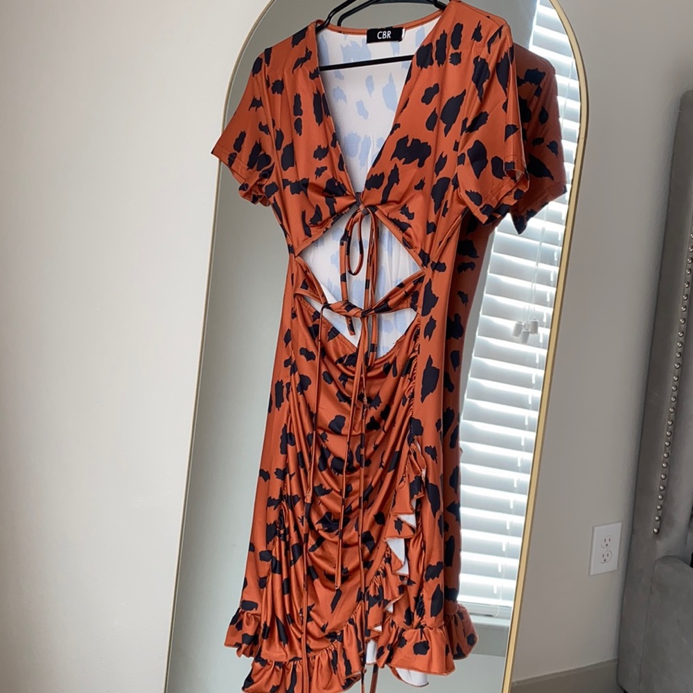 Shein | CBX Rust Leopard Dress